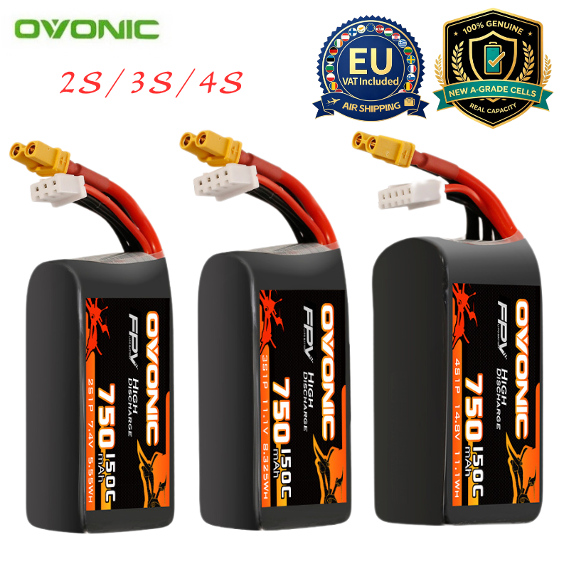 Drone Battery 3S - 고성능 OVONIC 150C 750mAh 7.4V/11.1V/14.8V 리튬