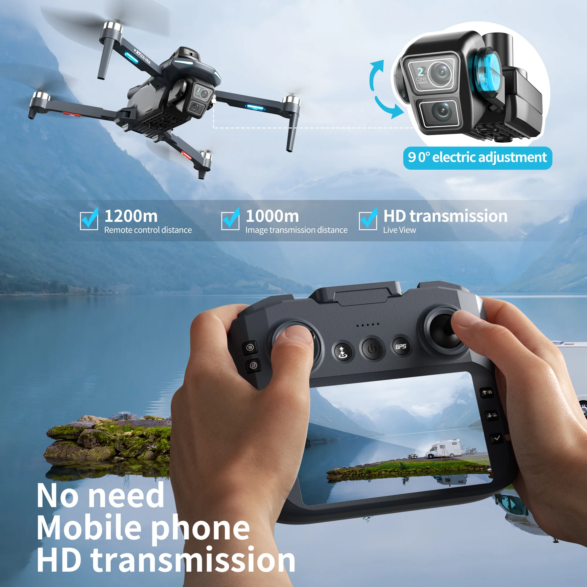 오리지널 XT606 드론 전문가용 8K HD 카메라 5 - Jjrc Drone X12 리뷰 및 가격